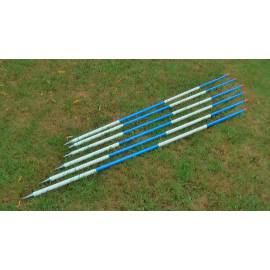 V&yacute;tyčka 2m, v kombinaci modr&aacute; - b&iacute;l&aacute;