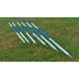 V&yacute;tyčka 2m, v kombinaci modr&aacute; - b&iacute;l&aacute;