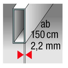 Vodováha ALUSTAR, standardní provedení, 180cm, 2 libely.